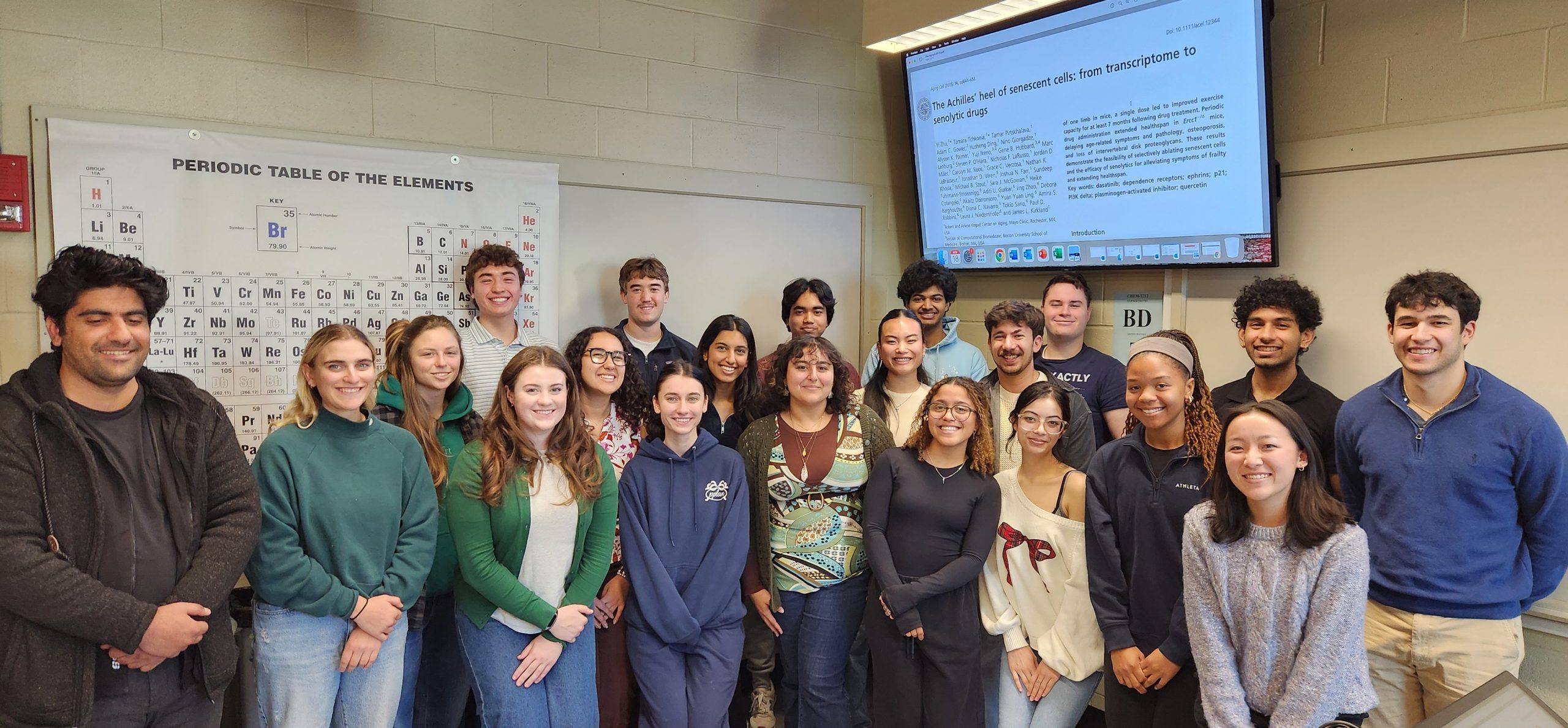 Students from the Fall 2025 Geroscience course